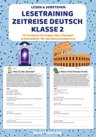 Vorschau - Stundenentwürfe - Leseverständnis Zeitreise – Klasse 2 | 10 Lesetexte mit Fragen & Lösungen - Deckblatt