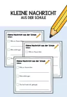 Vorschau - Anderer Materialtyp - Mitteilungszettel für Eltern - Kleine Nachricht aus der Schule - Deckblatt