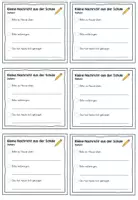 Vorschau - Anderer Materialtyp - Mitteilungszettel für Eltern - Kleine Nachricht aus der Schule - Seite 2
