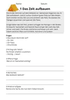 Vorschau - Stundenentwürfe - Leseverständnis Zelten – Klasse 2 | 10 Lesetexte - Seite 3