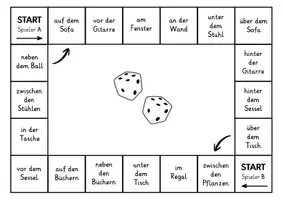 Vorschau - Spiele - DaF DaZ Spiel | Wechselpräpositionen | Dativ | A1 A2 - Seite 3