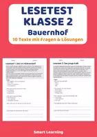 Vorschau - Stundenentwürfe - Lesetest Klasse 2 – Bauernhof | 10 Texte mit Fragen & Lösungen - Deckblatt