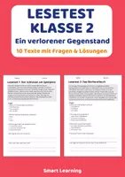 Vorschau - Stundenentwürfe - Lesetest Klasse 2 | 10 Texte mit Fragen & Lösungen - Deckblatt
