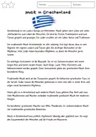 Vorschau - Arbeitsblätter - Musik in Griechenland - Seite 1