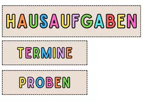 Vorschau - Mal- und Bastelvorlagen - Stundenplan Klassenzimmer Beige Bunt - Seite 1