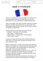 Vorschau - Arbeitsblätter - Musik in Frankreich - Deckblatt