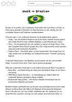Vorschau - Arbeitsblätter - Musik in Brasilien - Deckblatt