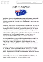 Vorschau - Arbeitsblätter - Musik in Australien - Deckblatt