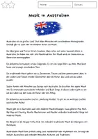 Vorschau - Arbeitsblätter - Musik in Australien - Seite 1