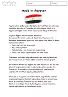 Vorschau - Arbeitsblätter - Musik in Ägypten - Deckblatt