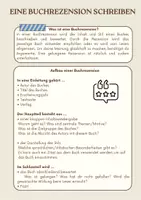 Vorschau - Merkblätter - Merkblatt Eine Buchrezension schreiben - Deckblatt