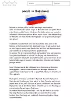 Vorschau - Arbeitsblätter - Musik in Russland - Deckblatt