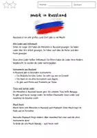 Vorschau - Arbeitsblätter - Musik in Russland - Seite 1