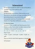 Vorschau - Stundenentwürfe - Verbenautomat – Verben konjugieren | Wortstämme & Personalformen | Klasse 2/3 - Seite 1