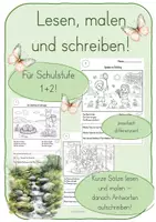 Vorschau - Arbeitsblätter - Lese-Schreib-Mal-Bilder für Klasse 1+2 - Deckblatt