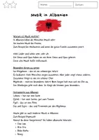 Vorschau - Arbeitsblätter - Musik in Albanien - Seite 1
