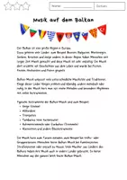 Vorschau - Arbeitsblätter - Musik auf dem Balkan - Deckblatt