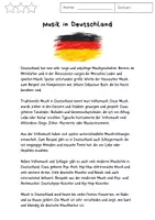 Vorschau - Arbeitsblätter - Musik in Deutschland - Deckblatt