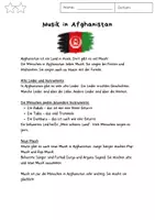 Vorschau - Arbeitsblätter - Musik in Afghanistan - Seite 1