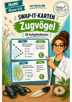 Vorschau - Spiele - Swap-it-Kartenspiel: "Zugvögel" – bewegtes Klassenspiel für Nawi 5/6 | Farbe & S/W | Duplex- und manueller Druck - Deckblatt