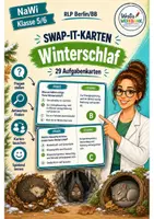 Vorschau - Spiele - Swap-it-Kartenspiel: "Winterschlaf" – bewegtes Klassenspiel für Nawi 5/6 | Farbe & S/W | Duplex- und manueller Druck - Deckblatt