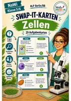 Vorschau - Spiele - Swap-it-Kartenspiel: "Zellen" – bewegtes Klassenspiel für Nawi 5/6 | Farbe & S/W | Duplex- und manueller Druck - Deckblatt