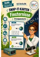 Vorschau - Spiele - Swap-it-Kartenspiel: "Finsternisse" – bewegtes Klassenspiel für Nawi 5/6 | Farbe & S/W | Duplex- und manueller Druck - Deckblatt