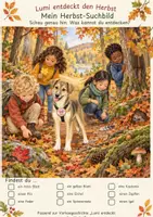 Vorschau - Bildkarten - Lumi entdeckt den Herbst - kostenloses Suchbild mit Gesprächsimpulsen für Klasse 1 - Seite 1