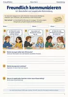 Vorschau - Arbeitsblätter - Freundlich kommunizieren Arbeitsheft Klasse 5 bis 6 Schulstart Ich-Botschaften und respektvolle Rückmeldung - Deckblatt