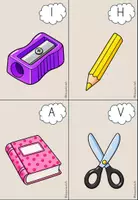 Vorschau - Arbeitsblätter - School Things – Lesespaziergang | Englisch Grundschule - Seite 1