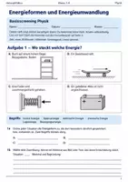 Vorschau - Arbeitsblätter - Energieformen Basisscreening Physik Klasse 7–8 - Deckblatt