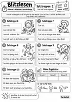 Vorschau - Arbeitsblätter - Kostenloses Blitzlesen-Freebie | Lesetraining Klasse 2/3 - Seite 3