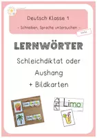 Vorschau - Stundenentwürfe - Lernwörter Karibu Schleichdiktat oder Aushang - Deckblatt