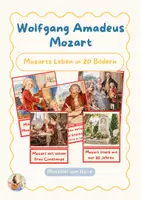 Vorschau - Merkblätter - Mozarts Leben in 20 Bildern | Bildkarten & Bildunterschrift - Deckblatt