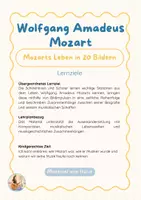 Vorschau - Merkblätter - Mozarts Leben in 20 Bildern | Bildkarten & Bildunterschrift - Seite 1