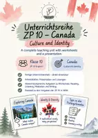 Vorschau - Unterrichtsreihen - ZP 10 | Canada: Culture and Identity | Fertige Unterrichtseinheit mit Arbeitsblättern und Präsentation - Deckblatt