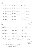Vorschau - Arbeitsblätter - Einmaleins Test - Deckblatt