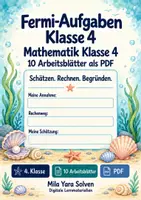 Vorschau - Arbeitsblätter - Fermi-Aufgaben Klasse 4 | Mathematik Klasse 4 | 10 Arbeitsblätter als PDF - Deckblatt