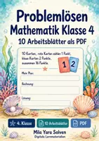Vorschau - Arbeitsblätter - Problemlösen Mathematik Klasse 4 | Mathematik Klasse 4 | 10 Arbeitsblätter als PDF - Deckblatt