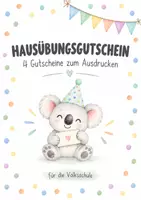 Vorschau - Anderer Materialtyp - Hausübungsgutschein – 4 Gutscheine zum Ausdrucken | Volksschule - Deckblatt