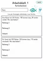 Vorschau - Arbeitsblätter - Lernzielkontrolle Sachaufgaben Klasse 4 | Mathematik Klasse 4 | 10 Arbeitsblätter als PDF - Seite 1