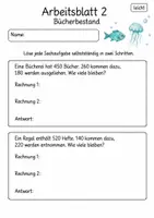 Vorschau - Arbeitsblätter - Lernzielkontrolle Sachaufgaben Klasse 4 | Mathematik Klasse 4 | 10 Arbeitsblätter als PDF - Seite 2