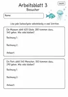 Vorschau - Arbeitsblätter - Lernzielkontrolle Sachaufgaben Klasse 4 | Mathematik Klasse 4 | 10 Arbeitsblätter als PDF - Seite 3