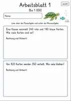 Vorschau - Arbeitsblätter - Wiederholung Sachaufgaben Klasse 4 | Mathematik Klasse 4 | 10 Arbeitsblätter als PDF - Seite 1
