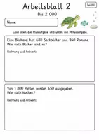 Vorschau - Arbeitsblätter - Wiederholung Sachaufgaben Klasse 4 | Mathematik Klasse 4 | 10 Arbeitsblätter als PDF - Seite 2