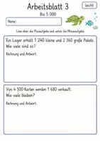 Vorschau - Arbeitsblätter - Wiederholung Sachaufgaben Klasse 4 | Mathematik Klasse 4 | 10 Arbeitsblätter als PDF - Seite 3