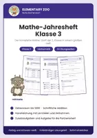 Vorschau - Arbeitsblätter - Mathe Klasse 3: Das große Jahresheft - Deckblatt
