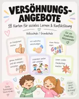 Vorschau - selbst erstellte Cliparts/Grafiken - Versöhnungsangebote – 21 Karten für Konfliktlösung & soziales Lernen | Volksschule - Deckblatt