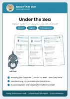 Vorschau - Arbeitsblätter - Englisch Klasse 3: Under the Sea - Meerestiere und Korallenriff - Deckblatt