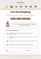 Vorschau - Arbeitsblätter - Englisch Klasse 4: Let's Go Shopping - Einkaufen und Bezahlen - Seite 1